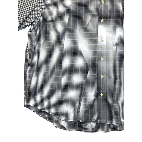 Ralph Lauren Classic Fit 2XB Blue Check Shirt Made in England Short Sleeve - Picture 10 of 16